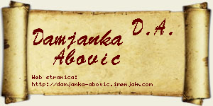 Damjanka Abović vizit kartica